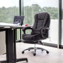 Fotel biurowy obrotowy BOSS z podnóżkiem - czarny MATERIAŁ KO22CZ-MAT Fotel biurowy obrotowy BOSS z podnóżkiem - czarny MATERIAŁ KO22CZ-MAT