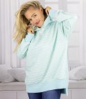 Damska bluza z kapturem w paski oversize CANDY STRIPES (Niebieski) Damska bluza z kapturem w paski oversize CANDY STRIPES (Niebieski)
