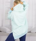 Damska bluza z kapturem w paski oversize CANDY STRIPES (Niebieski) Damska bluza z kapturem w paski oversize CANDY STRIPES (Niebieski)