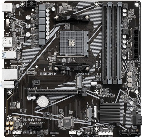 Płyta główna GIGABYTE B550M K (Socket AM4 /micro ATX) Płyta główna GIGABYTE B550M K (Socket AM4 /micro ATX)