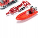 Siku Straż pożarna Unimog z łodzią model metal S1636 Siku Straż pożarna Unimog z łodzią model metal S1636