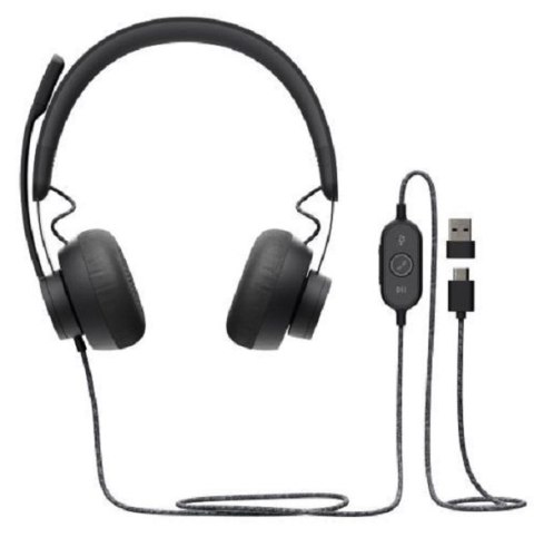 Słuchawki z mikrofonem LOGITECH 981-000870 Czarny Słuchawki z mikrofonem LOGITECH 981-000870 Czarny