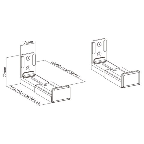 Uchwyt ścienny na soundbar regulowany MC-932 Uchwyt ścienny na soundbar regulowany MC-932