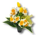 WIOSENNY BUKIET WKŁAD DO WAZONU TULIPANY ŻONKILE KWIATY NA CMENTARZ GRÓB POMNIK WIOSENNY BUKIET WKŁAD DO WAZONU TULIPANY ŻONKILE KWIATY NA CMENTARZ GRÓB POMNIK
