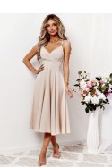 Sukienka Model Tifani 7/8 001140. Beige - With You - 38 Sukienka Model Tifani 7/8 001140. Beige - With You - 38