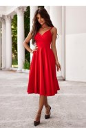 Sukienka Model Tifani 7/8 001140. Red - With You - 38 Sukienka Model Tifani 7/8 001140. Red - With You - 38