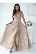 Sukienka Model Walentina Lux 001117. Gold - With You - 48 Sukienka Model Walentina Lux 001117. Gold - With You - 48