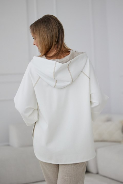 Bluza Damska Model M412/4 Ecru - La Aurora - 36 Bluza Damska Model M412/4 Ecru - La Aurora - 36