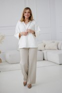 Bluza Damska Model M412/4 Ecru - La Aurora - 48 Bluza Damska Model M412/4 Ecru - La Aurora - 48