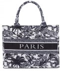 Duża torba shopperka Stylowa Sztywna z napisem PARIS (Czarny) Duża torba shopperka Stylowa Sztywna z napisem PARIS (Czarny)