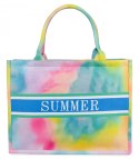 Duża torba shopperka z napisem SUMMER (Wielokolorowy)