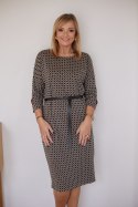 Sukienka Model M376/M Beige/Black/Cube - La Aurora - 36