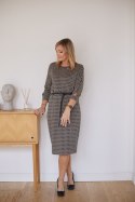Sukienka Model M376/M Beige/Black/Cube - La Aurora - 36