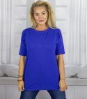 Bluzka koszulka t-shirt z okrągłym dekoltem i rękawem 1/2 EVELINA (Niebieski)