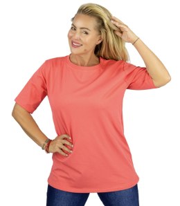 Bluzka koszulka t-shirt z okrągłym dekoltem i rękawem 1/2 EVELINA (Pomarańczowy)