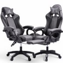 Fotel gamingowy obrotowy LevelUp z podnóżkiem i poduszką masującą KO29SZ Fotel gamingowy obrotowy LevelUp z podnóżkiem i poduszką masującą KO29SZ