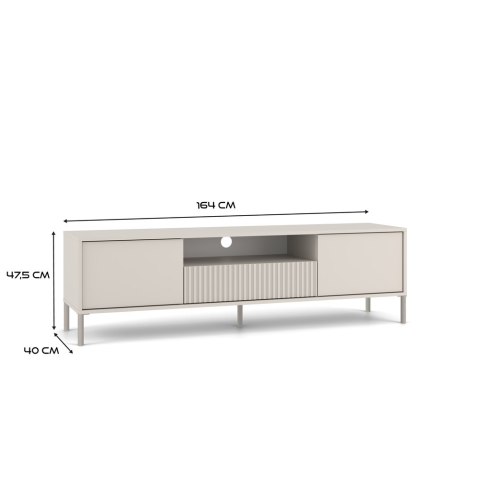 SZAFKA RTV KAMARO 160 KASZMIR Front ryflowany + Klasyczny SZAFKA RTV KAMARO 160 KASZMIR Front ryflowany + Klasyczny