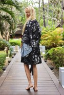 Szlafrok Model Capri satyna druk Glamour - Kalimo - L