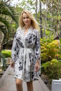 Szlafrok Model Capri satyna druk Romance - Kalimo - XXL