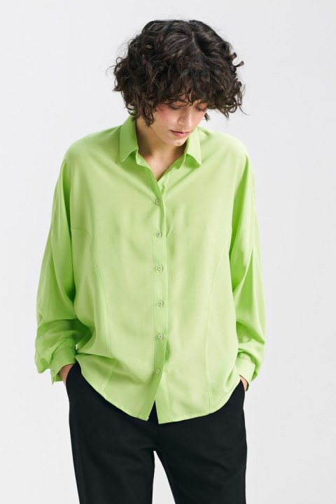 Bluzka oversize fason nietoperz B158 Limonka - Nife - 36/38 Bluzka oversize fason nietoperz B158 Limonka - Nife - 36/38