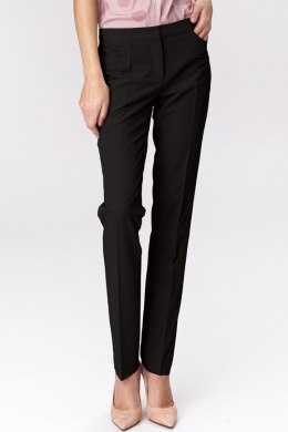 Czarne klasyczne spodnie damskie SD39 Black - Nife - 40
