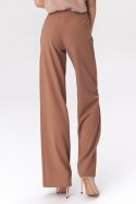 Karmelowe spodnie palazzo SD38 Carmel - Nife - 34