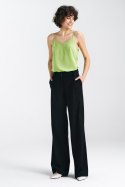 Spodnie lniane wide leg SD85 Black - Nife - 44 Spodnie lniane wide leg SD85 Black - Nife - 44