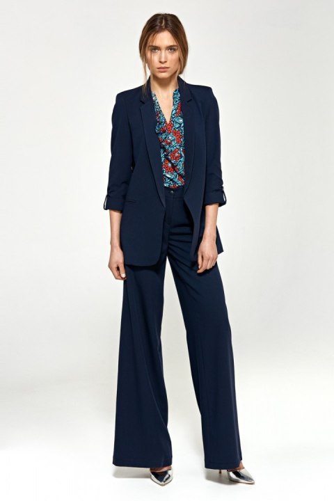 Spodnie typu palazzo SD31 Navy - Nife - 40 Spodnie typu palazzo SD31 Navy - Nife - 40