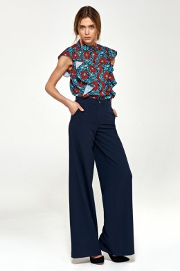 Spodnie typu palazzo SD31 Navy - Nife - 44