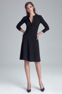 Sukienka zapinana na napy S123 Black - Nife - 42