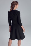 Sukienka zapinana na napy S123 Black - Nife - 42