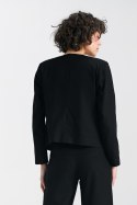 Żakiet typu chanel lniany Z54 Black - Nife - 42 Żakiet typu chanel lniany Z54 Black - Nife - 42
