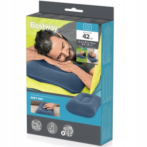 Bestway dmuchana poduszka turystyczna podróżna zagłówek 67121N Bestway dmuchana poduszka turystyczna podróżna zagłówek 67121N