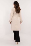 Płaszcz Damski Model TW-PL-BI-2209.71P Light Beige - Och Bella - XL Płaszcz Damski Model TW-PL-BI-2209.71P Light Beige - Och Bella - XL