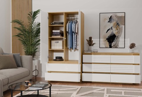 Szafa Malwa SS-90 DĄB ARTISAN BIAŁY Szafa Malwa SS-90 DĄB ARTISAN BIAŁY