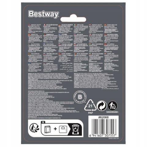 Zestaw łatek naprawczych 10szt Bestway 62068 Zestaw łatek naprawczych 10szt Bestway 62068