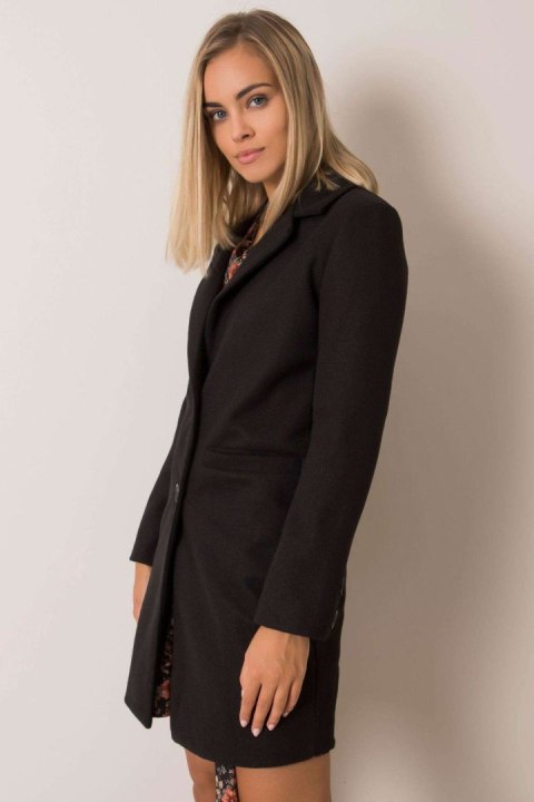 Płaszcz Damski Model TW-PL-BI-25533.18 Black - Och Bella - L Płaszcz Damski Model TW-PL-BI-25533.18 Black - Och Bella - L