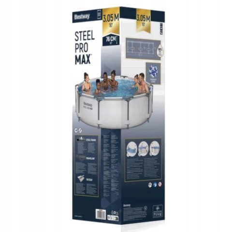 Basen stelażowy ogrodowy okrągły 305 x 76 cm Bestway 56406 Basen stelażowy ogrodowy okrągły 305 x 76 cm Bestway 56406