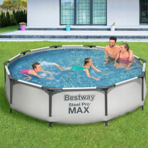 Basen stelażowy z pompą flirtującą ogrodowy okrągły 305x76cm Bestway 56408 Basen stelażowy z pompą flirtującą ogrodowy okrągły 305x76cm Bestway 56408
