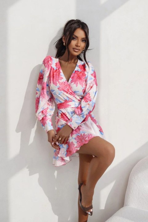 Sukienka Model Anna krótka 219850661 Pink/Blue Flowers - LaBalancia - M/L Sukienka Model Anna krótka 219850661 Pink/Blue Flowers - LaBalancia - M/L
