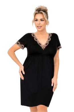 Koszulka nocna Koszula Nocna Model Hana Plus Size Black - Donna - XXXL