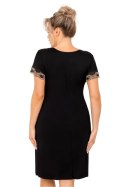 Koszulka nocna Koszula Nocna Model Hana Plus Size Black - Donna - XXXXL Koszulka nocna Koszula Nocna Model Hana Plus Size Black - Donna - XXXXL