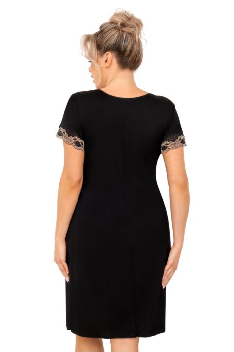Koszulka nocna Koszula Nocna Model Hana Plus Size Black - Donna - XXXXXL Koszulka nocna Koszula Nocna Model Hana Plus Size Black - Donna - XXXXXL