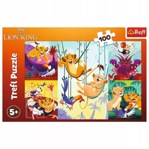 Puzzle Disney Król Lew 100 elementów Dzielny Król Lew Trefl 16478 Puzzle Disney Król Lew 100 elementów Dzielny Król Lew Trefl 16478