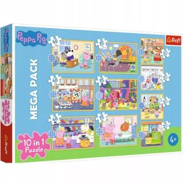 Puzzle Trefl Świnka Peppa Puzzle 10w1 329 el. Poznaj Świnkę Peppę 90383