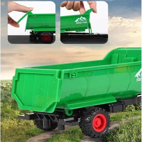 TRAKTOR Z PRZYCZEPĄ ZDALNIE STEROWANY AKUMULATOR ŁADOWARKA 9877-14 TRAKTOR Z PRZYCZEPĄ ZDALNIE STEROWANY AKUMULATOR ŁADOWARKA 9877-14