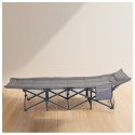 Touristenbett, Feldbett, Kanu 187 x 68 cm faltbar mit Bezug, grau meliert AR05SZ Touristenbett, Feldbett, Kanu 187 x 68 cm faltbar mit Bezug, grau meliert AR05SZ
