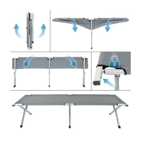 Touristenbett, Feldbett, Kanu 190 x 62cm faltbar mit Bezug AR04SZ Touristenbett, Feldbett, Kanu 190 x 62cm faltbar mit Bezug AR04SZ