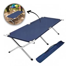 Touristenbett, Feldbett, Kanu 190 x 62cm faltbar mit Bezug, marineblau AR04GRAN