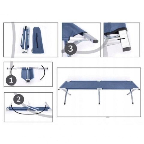 Touristenbett, Feldbett, Kanu 190 x 62cm faltbar mit Bezug, marineblau AR04GRAN Touristenbett, Feldbett, Kanu 190 x 62cm faltbar mit Bezug, marineblau AR04GRAN